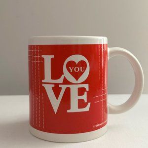 Vintage Red LOVE YOU Coffee Mug